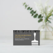 Zwart Geel Professioneel Huis Schilder Visitekaartje (Staand voorkant)