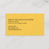 Zwart Geel Professioneel Huis Schilder Visitekaartje (Achterkant)