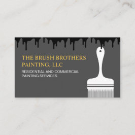 Zwart Geel Professioneel Huis Schilder Visitekaartje