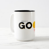 Zwart geel rood maken een goede dag Mok (Voorkant links)