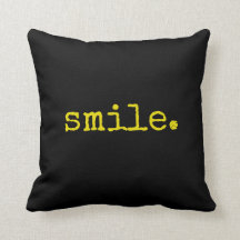 Zwart Geel Smile Typografie