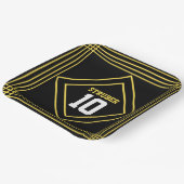 Zwart-geel-sportthema Papier Bord (Gebogen)