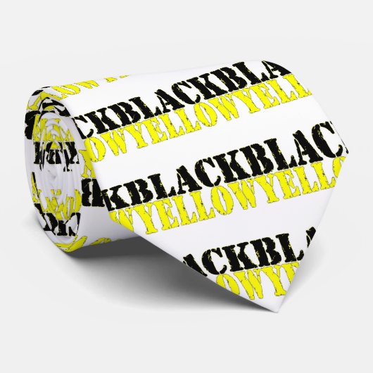 Zwart-geel Stropdas (Opgerold)