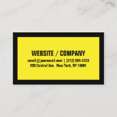 Zwart/Geel Vet Visitekaartje (Achterkant)