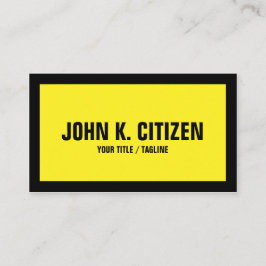 Zwart/Geel Vet Visitekaartje