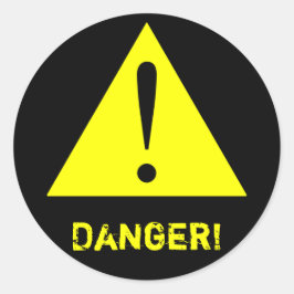  Zwart & Geel Waarschuwingssymbool Sticker