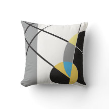 Zwart geel wit blauw Modern Abstract Design