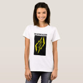 Zwart Geel Wit Skateboarder T-shirt (Voorkant volledig)