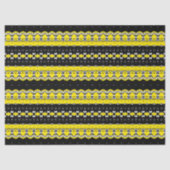 Zwart, Geel & Wit Tribal Patroon Tissuepapier (Voorkant)