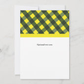 Zwart Geel Zomer BBQ Baby Douche Uitnodigingen (Achterkant)