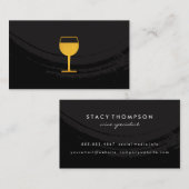 Zwart geelglas voor kunstgeborsteld visitekaartje (Voorkant / Achterkant)