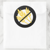 Zwart Geen Glutensymbool Geen Tarwe Ronde Sticker (Tas)