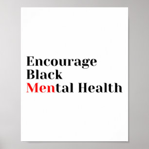 Zwart Geestelijke Gezondheid Geestelijke Gezondhei Poster
