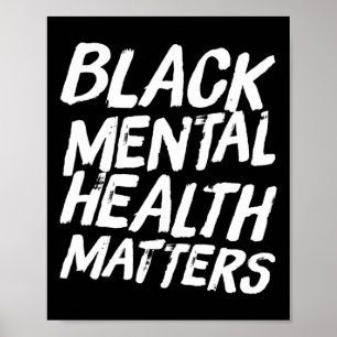 Zwart Geestelijke Problemen Therapie Gift Poster