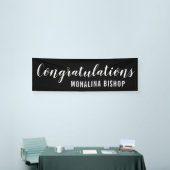 Zwart | Gefeliciteerd | Afstuderen | Spandoek (Beurs)