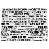 Zwart gefeliciteerd Tekstpatroon op wit Groot Cadeauzakje (Voorkant)