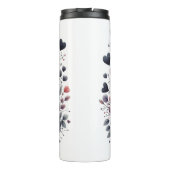 Zwart gehaakte hart op envelop thermosbeker (Achterkant)