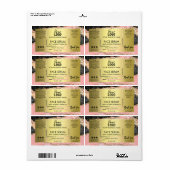 Zwart geit met goudglitterface-serum etiket (Full Sheet)