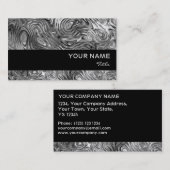 Zwart gekleurd visitekaartje zwarte streep (Voorkant / Achterkant)