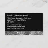 Zwart gekleurd visitekaartje zwarte streep (Achterkant)