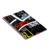 Zwart-gekleurde graffiti-kunst notitieboek (Rechterzijde)