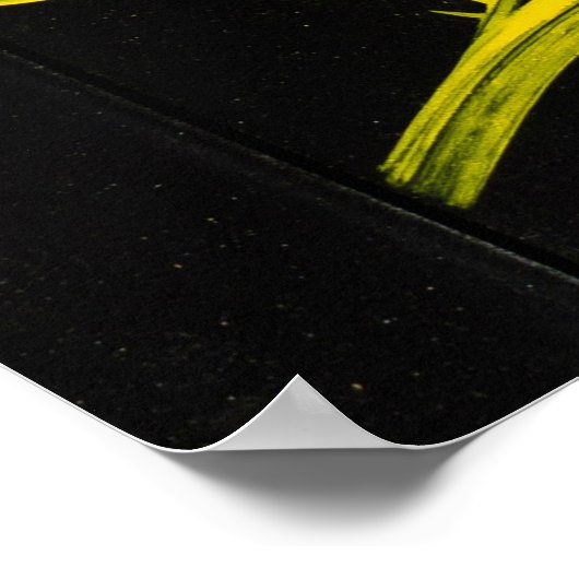 Zwart-gekleurde graffiti-kunst poster (Hoek)