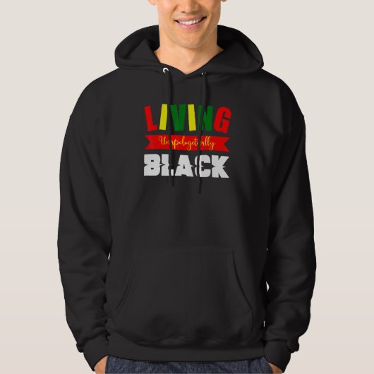 Zwart gekleurde zwart-witmoer hoodie (Voorkant)