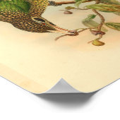 Zwart-gekookte kat, groen geel,  afdrukken poster (Hoek)