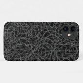 Zwart gekrabbelde lijnen patroon Case-Mate iPhone case (Achterkant (horizontaal))