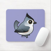 Zwart-gekreukte Titmouse Muismat (Met muis)