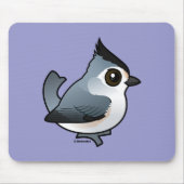 Zwart-gekreukte Titmouse Muismat (Voorkant)