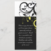 Zwart-gele achterwervelkolom menu (Achterkant)