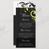 Zwart-gele achterwervelkolom menu (Voorkant / Achterkant)