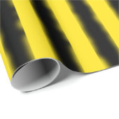 Zwart, gele borrelen geïnspireerd omlooppapier cadeaupapier (Rol Hoek)