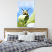 Zwart-gele caterstijl canvas afdruk (Insitu (Slaapkamer))