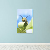 Zwart-gele caterstijl canvas afdruk (Insitu (Houten vloer))