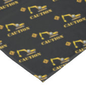 Zwart-gele constructie Dump Truck Let op Tafelkleed (Gekanteld)