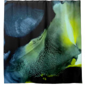 Zwart-gele douchergordijn | Modern/Masculine Douchegordijn (Voorkant)