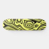 Zwart Gele Golven Skateboard of Kies Kleur (Horizontaal)