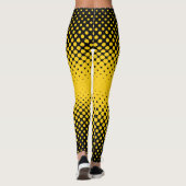 Zwart-gele halftone stippen leggings (Achterkant)