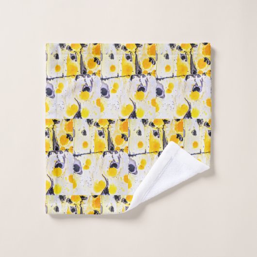 Zwart-gele handdoekset bad handdoek (Wasdoekje)