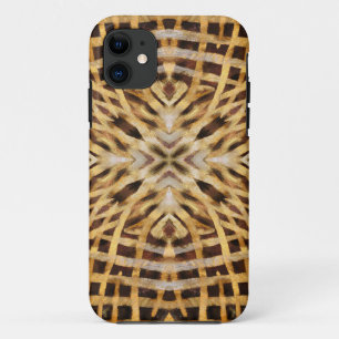 Zwart-gele kaleidoscoop pelpatroon Case-Mate iPhone case