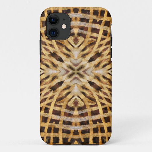 Zwart-gele kaleidoscoop pelpatroon Case-Mate iPhone case (Achterkant)