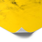 Zwart-gele, moderne Abstracte penseelstreken Poster (Hoek)