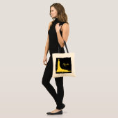 Zwart-gele  reukslag tote bag (Voorkant (model))