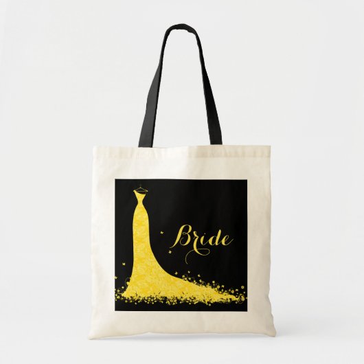 Zwart-gele  reukslag tote bag (Voorkant)