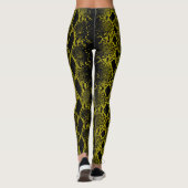 Zwart-gele slangenhuid leggings (Achterkant)
