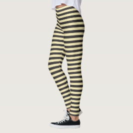 Zwart Gele Strepen Leggings