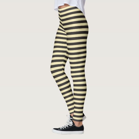 Zwart Gele Strepen Leggings (Links)