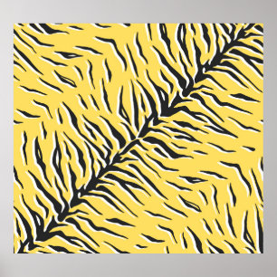 Zwart-gele tijgerstrepen: dessin. poster